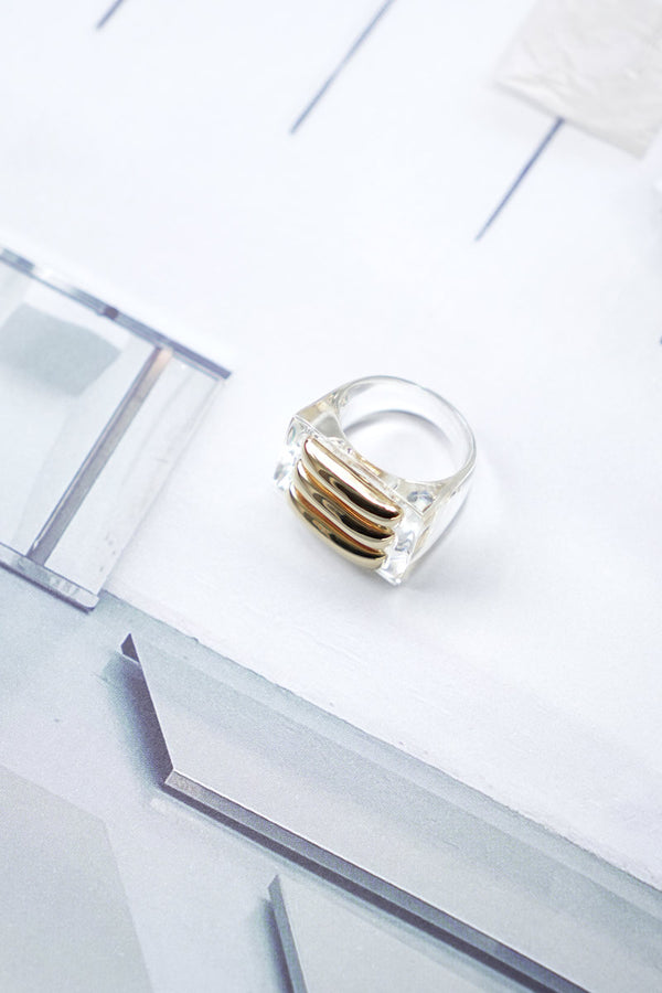 RECTANGLE RING / CLEAR