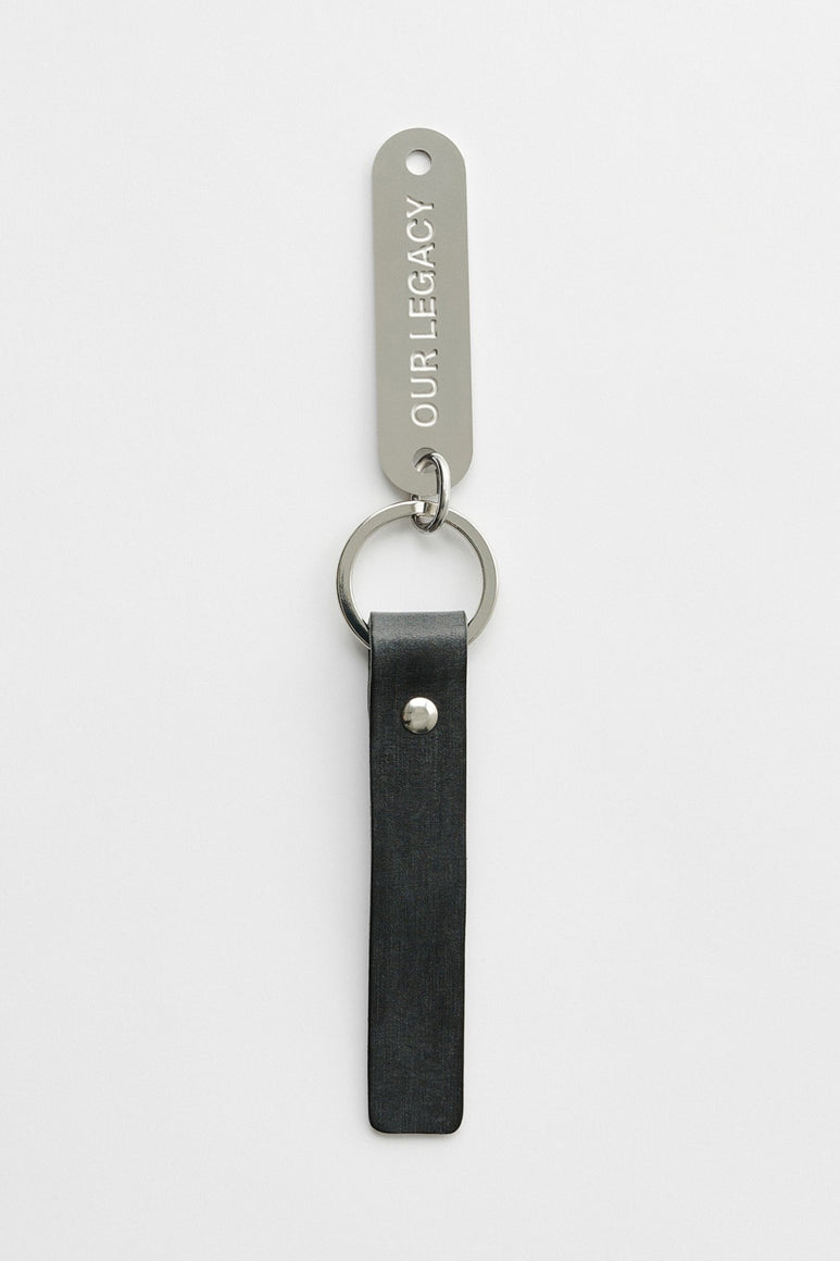 RING KEYRING / GREY LEATHER