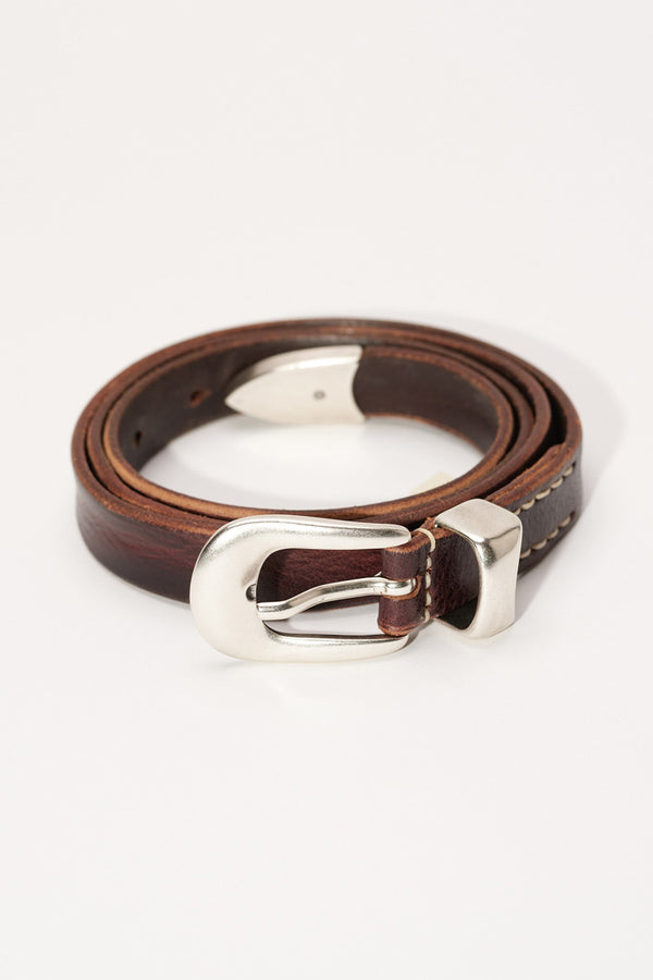 2CM BELT / BROWN LEATHER