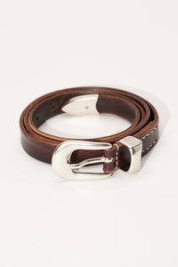 2CM BELT / BROWN LEATHER