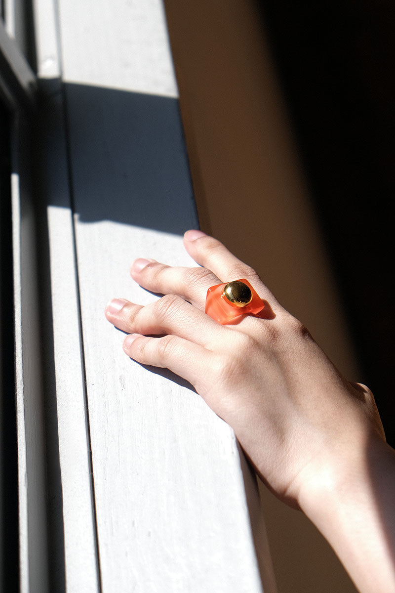 RECTANGLE RING / BLAZING ORANGE