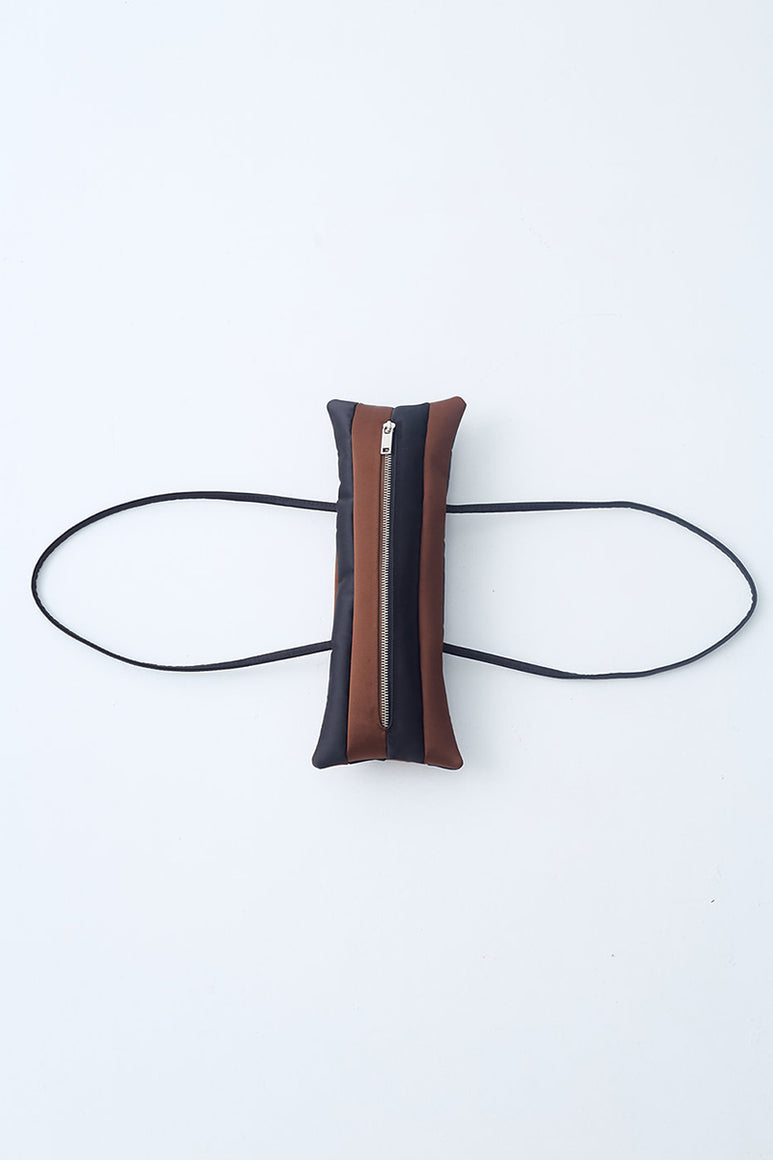 PATCH COMBINED BAG / BLACK/BROWN