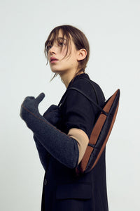 PATCH COMBINED BAG / BLACK/BROWN