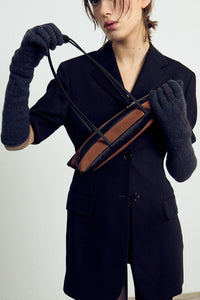 PATCH COMBINED BAG / BLACK/BROWN