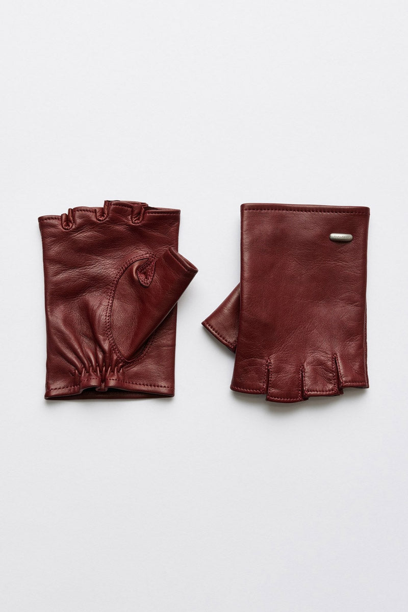 OUR LEGACY | BIKER GLOVE / CURRANT RED NAPPA 指ぬきレザーグローブ
