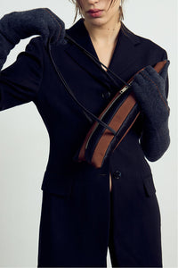 PATCH COMBINED BAG / BLACK/BROWN