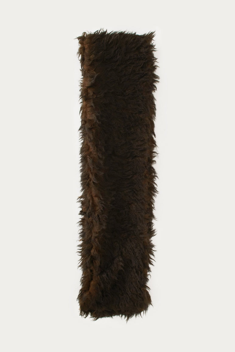 FLOSS SCARF / OMBRE BROWN HAIRY WOOL