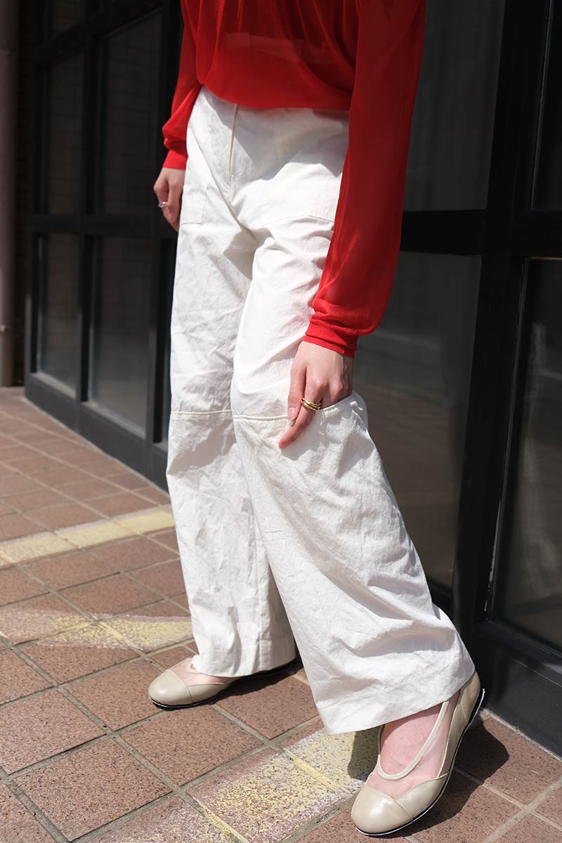 DYED BROAD POCKET BAKER PANTS / IVORY
