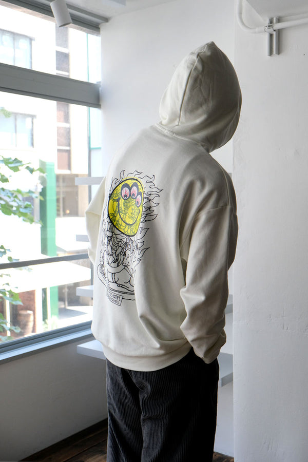 KATSUKI ARAKI -'EYE CONTACT' SWEAT HOODIE / OFF WHITE[60%OFF]