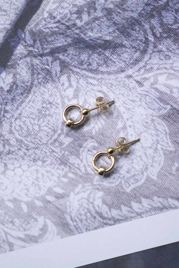 JULY STUD EARRINGS / 14K GOLD FILLED