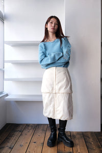 DETACHABLE BALLOON PADDED SKIRT / CREAM