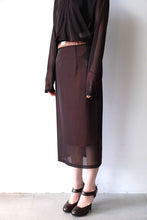 Load image into Gallery viewer, SHEER TRICOT SKIRT WITH INNER / CHOCOLATE [20%OFF]