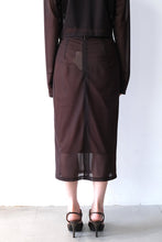 Load image into Gallery viewer, SHEER TRICOT SKIRT WITH INNER / CHOCOLATE [20%OFF]