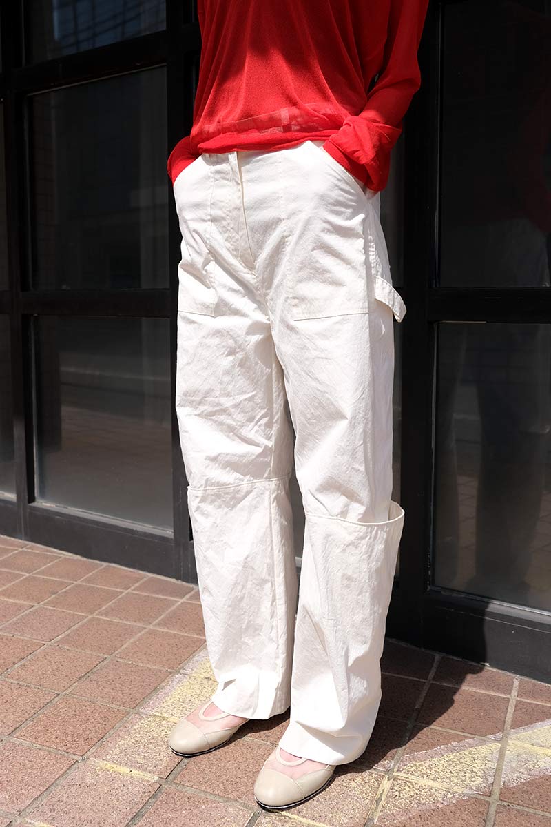 DYED BROAD POCKET BAKER PANTS / IVORY