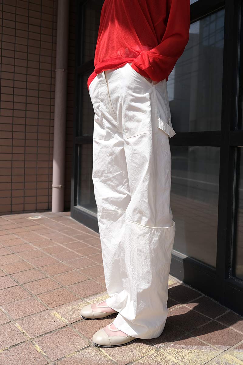 DYED BROAD POCKET BAKER PANTS / IVORY
