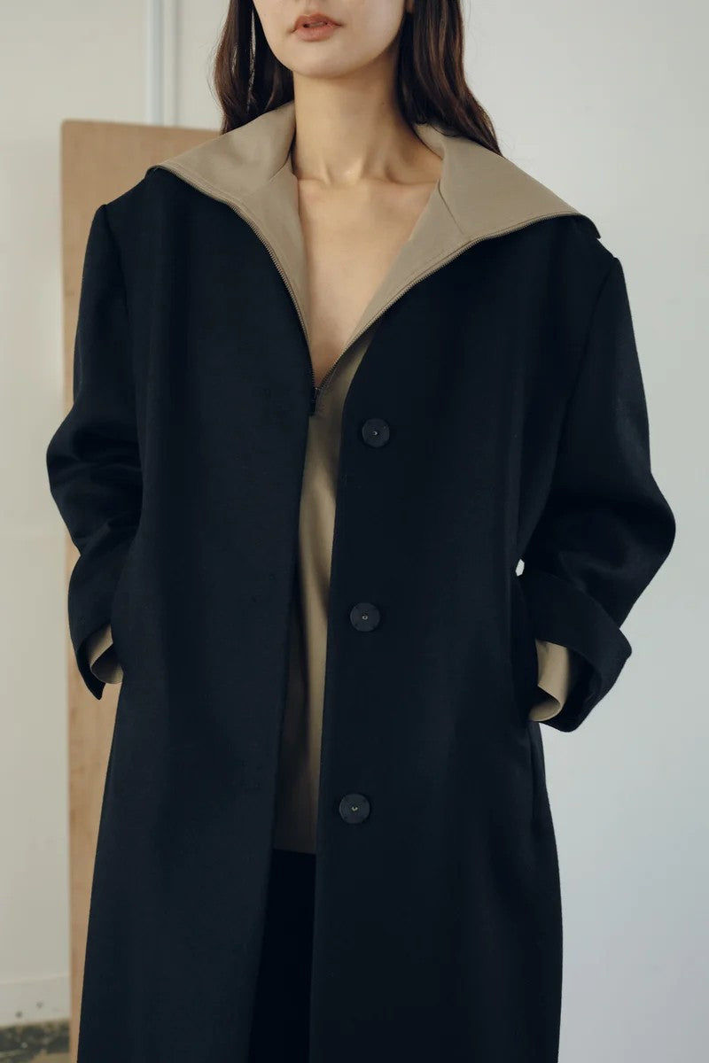 WOOLY NYLON HALF ZIP SHIRT / TAUPE