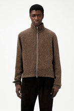 画像をギャラリービューアに読み込む, SHRUNKEN FULLZIP POLO / BROWN SPARSE BUCKLE WEAVE【予約商品】
