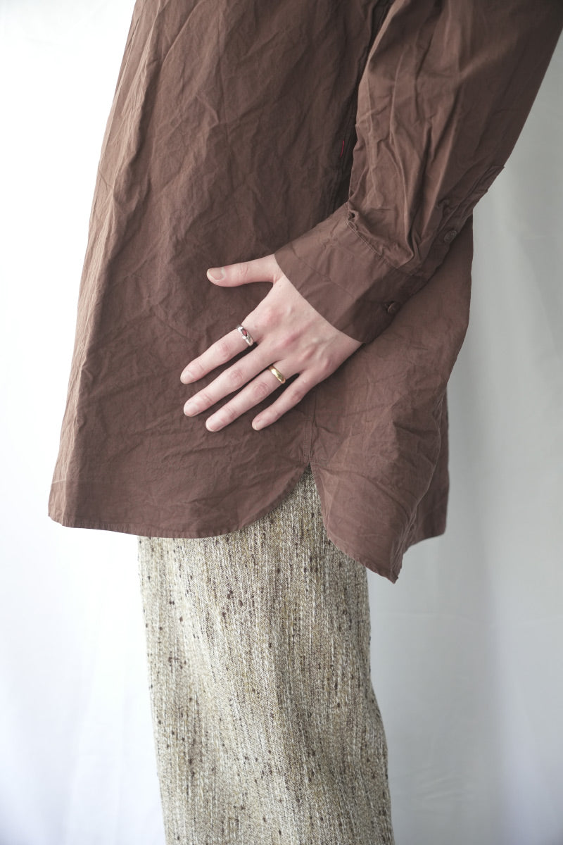 HAMNET SHIRT-PAPER COT / BROWN
