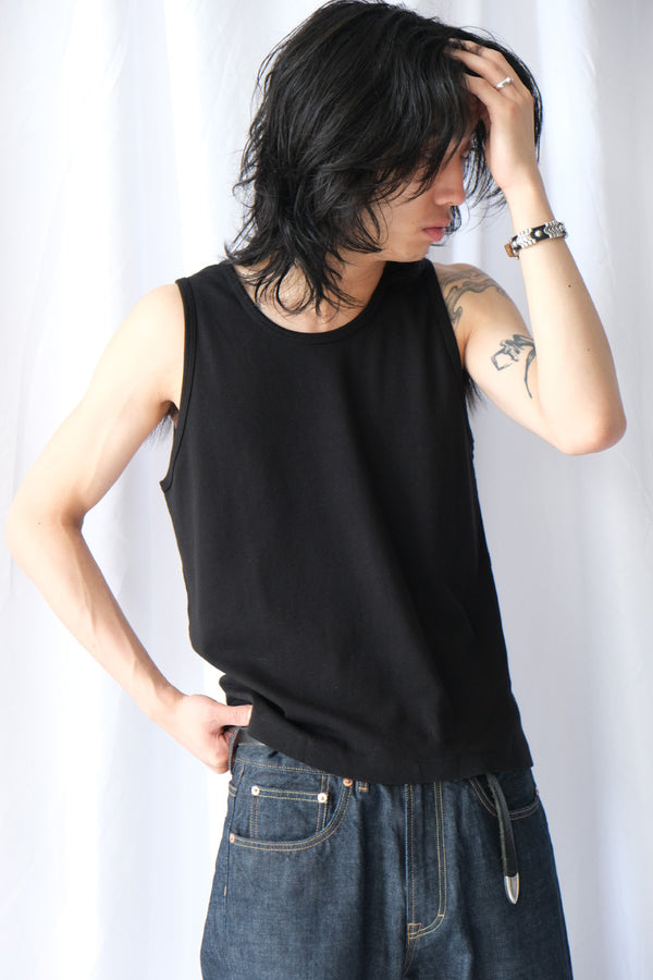 MAN-TLE×LADY WHITE CO. | R20 LWT-0 SINGLET 2PAC / BLACK RIB