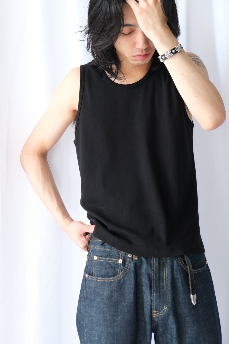 MAN-TLE×LADY WHITE CO. | R20 LWT-0 SINGLET 2PAC / BLACK RIB