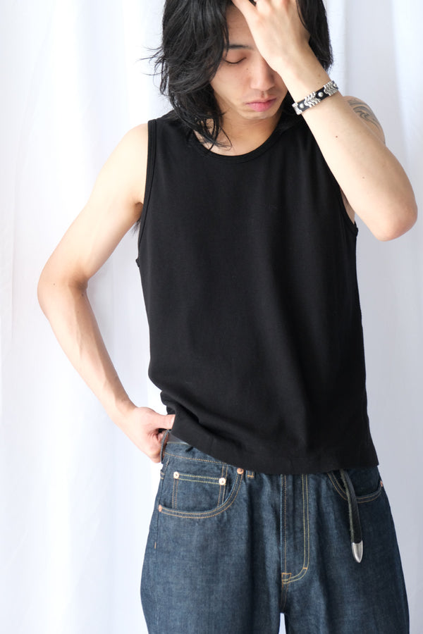MAN-TLE×LADY WHITE CO. | R20 LWT-0 SINGLET 2PAC / BLACK RIB