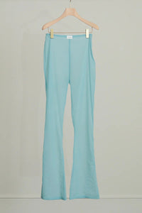 SKIN PU SEE-THROUGH PANTS / LIGHT BLUE