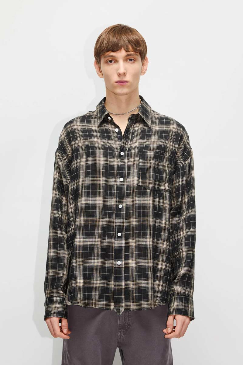 ROOM SHIRT / BLACK CHECK