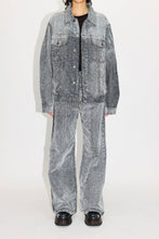 Load image into Gallery viewer, BOLD DENIM JACKET / GREY FLOCK