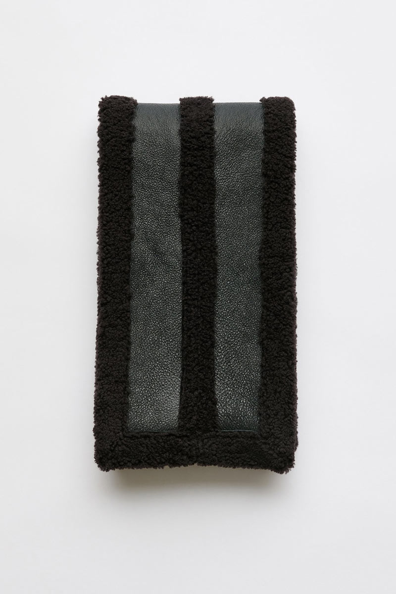 BLIZZARD SCARF / DARK BROWN AVIATOR SHEARLING [20%OFF]