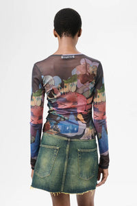 SUPER SLIM LONGSLEEVE / SOLAR POWER MARINA PRINT