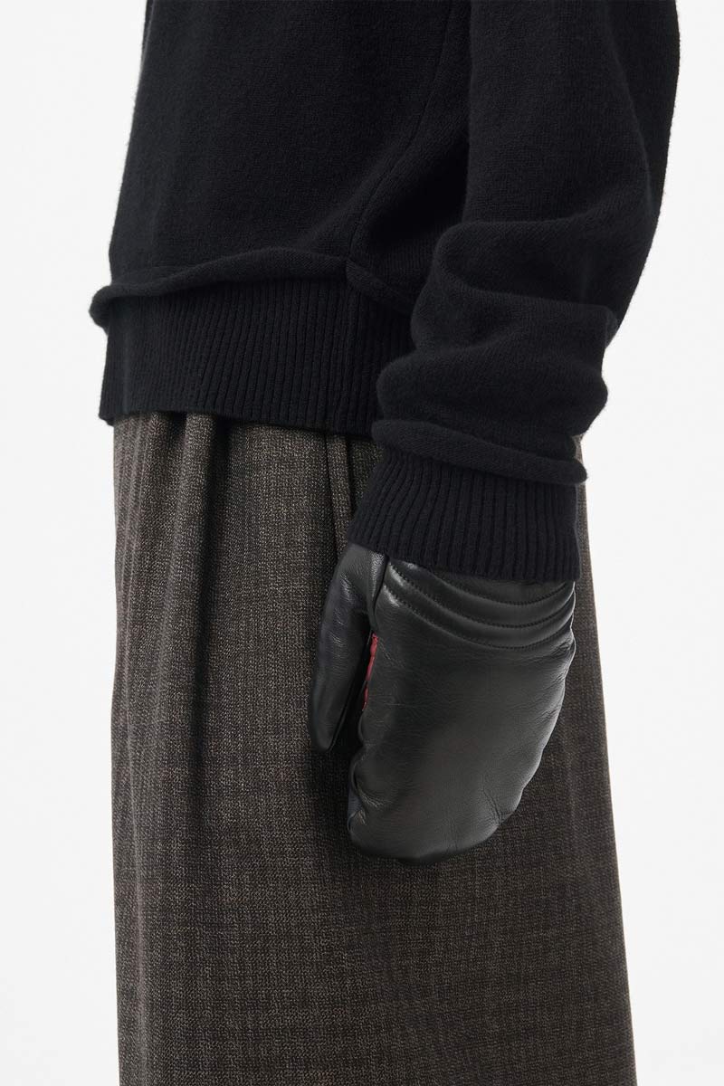 SPHERIC MITTENS / BLACK NAPPA