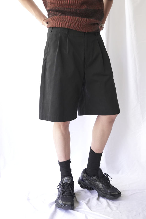 PONTE SHORTS / STUDIO BLACK MICRO CANVAS