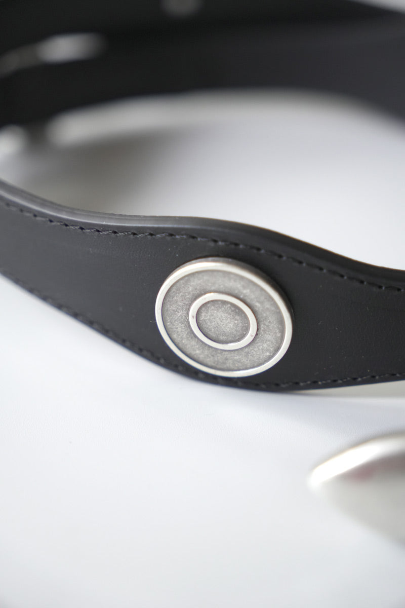 WAVE BELT / SLOW BLACK ARID BULL HIDE