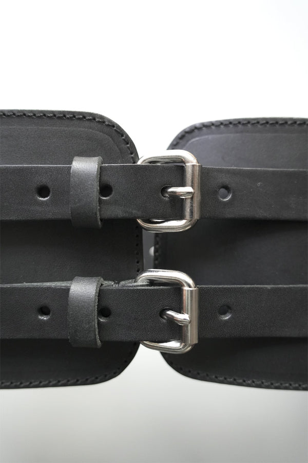 GIRDLE BELT / SLOW BLACK ARID BULL HIDE