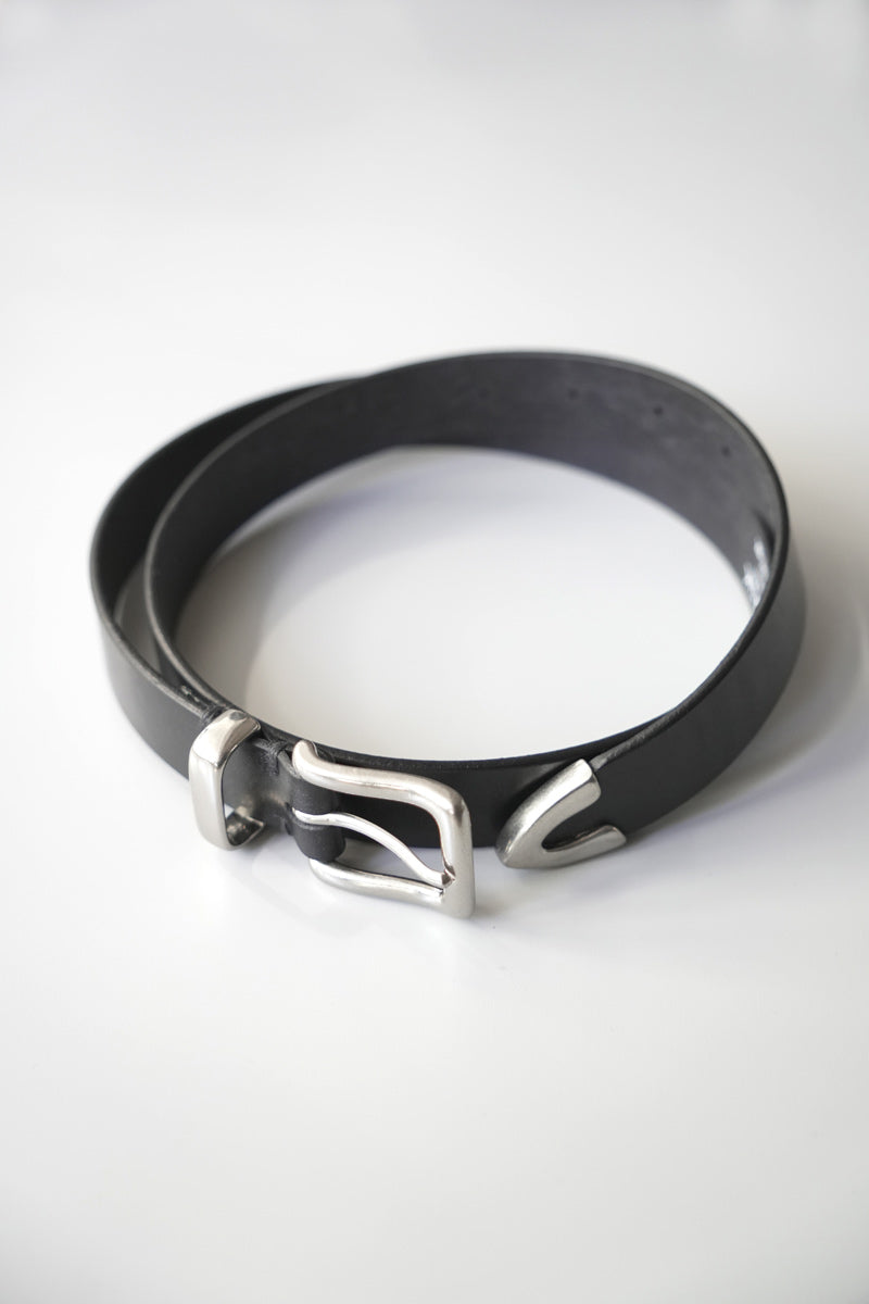 WESTERN BELT BRIDLE LEATHER / BLACK