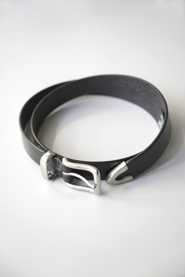 WESTERN BELT BRIDLE LEATHER / BLACK