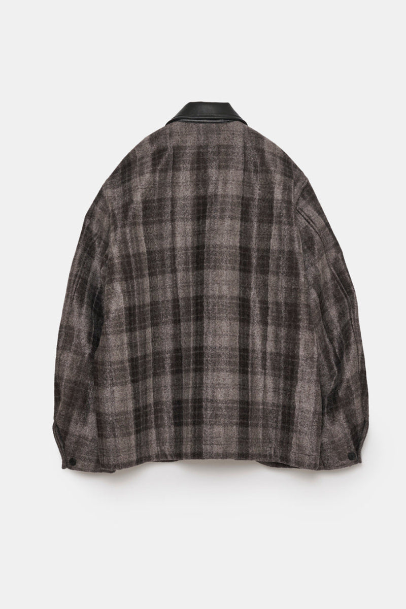 NEEDLE PUNCH CHECK COVERALL / GREY
