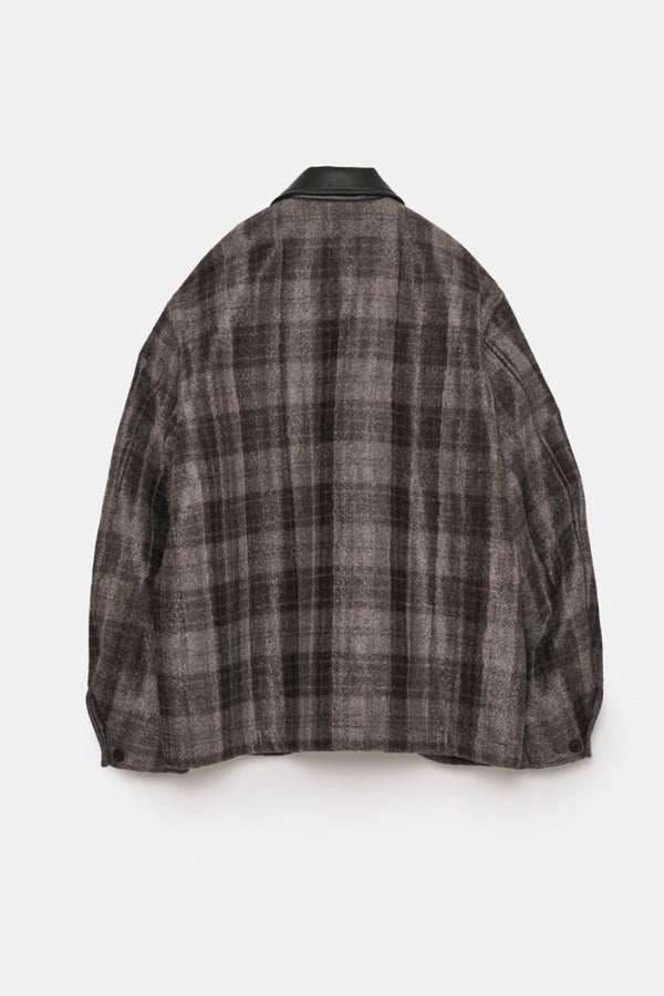 NEEDLE PUNCH CHECK COVERALL / GREY