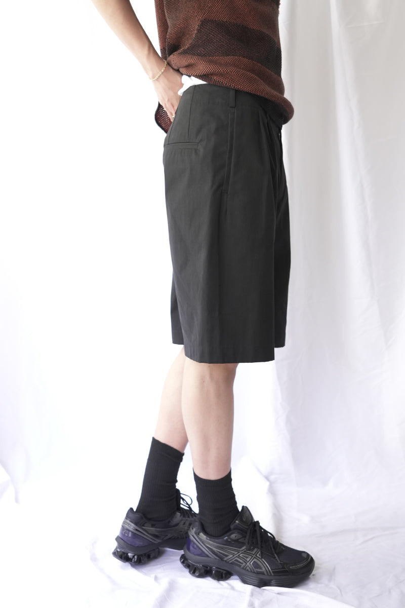 PONTE SHORTS / STUDIO BLACK MICRO CANVAS