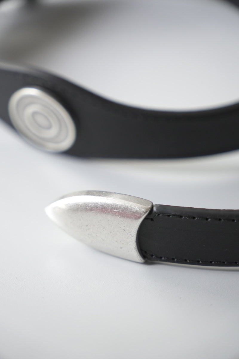 WAVE BELT / SLOW BLACK ARID BULL HIDE