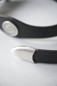 WAVE BELT / SLOW BLACK ARID BULL HIDE