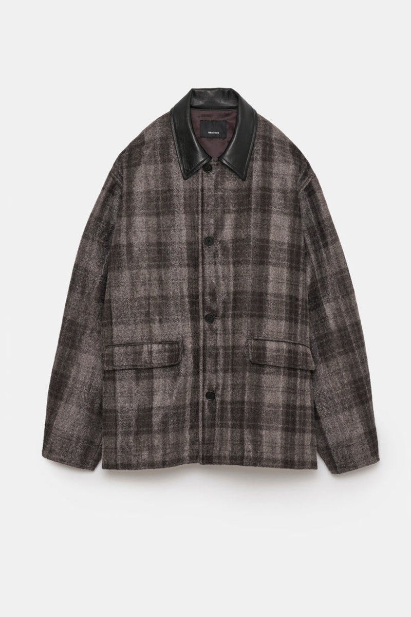 NEEDLE PUNCH CHECK COVERALL / GREY