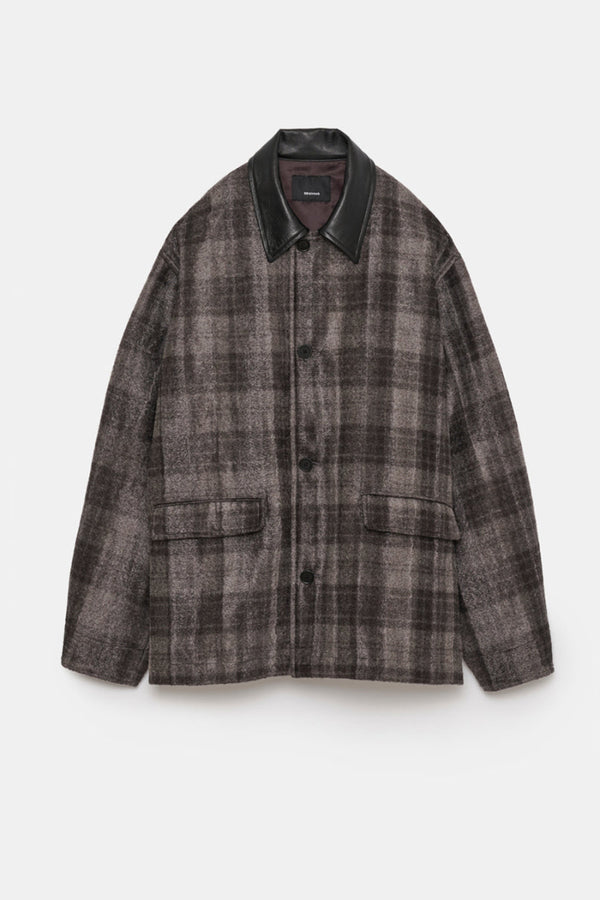 NEEDLE PUNCH CHECK COVERALL / GREY