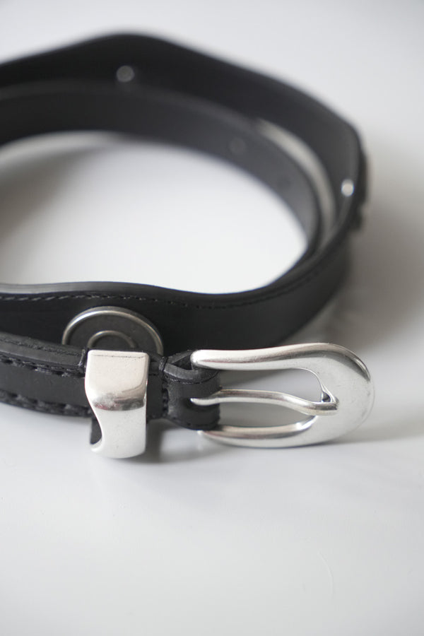 WAVE BELT / SLOW BLACK ARID BULL HIDE
