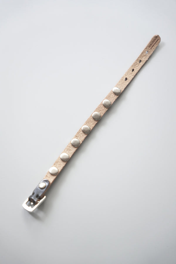 FLOWER BRACELET / DEEP BLACK LEATHER