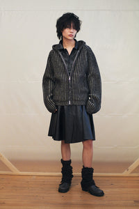 LEVEL HOOD / VANISE BROWN STRIPE ISELS WOOL