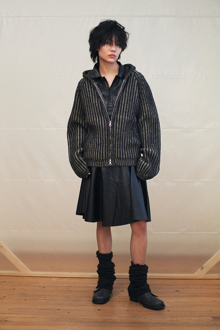 LEVEL HOOD / VANISE BROWN STRIPE ISELS WOOL