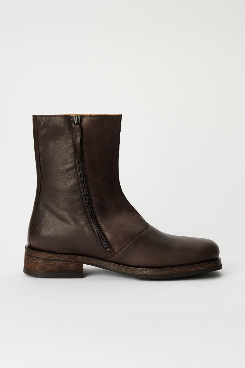 CAMION BOOT / MATTED BROWN WAXED BOVINE