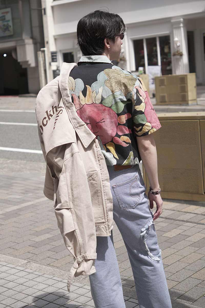 BOX SHIRT SHORTSLEEVE / SOLAR POWER PRINT [20%OFF]