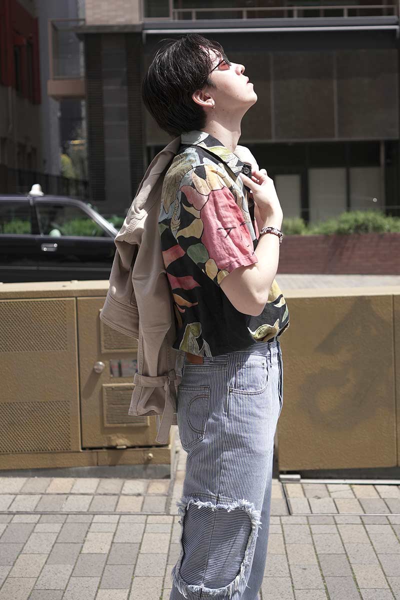 BOX SHIRT SHORTSLEEVE / SOLAR POWER PRINT [20%OFF]